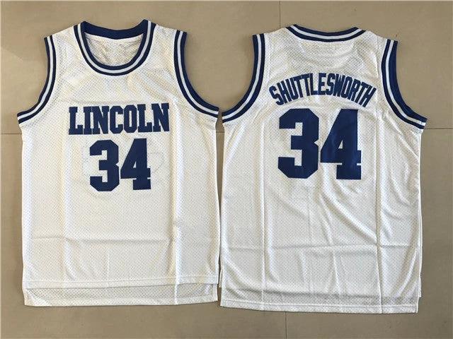 Jesus Shuttlesworth #34 Lincoln Basketball Jersey White by My store basketball