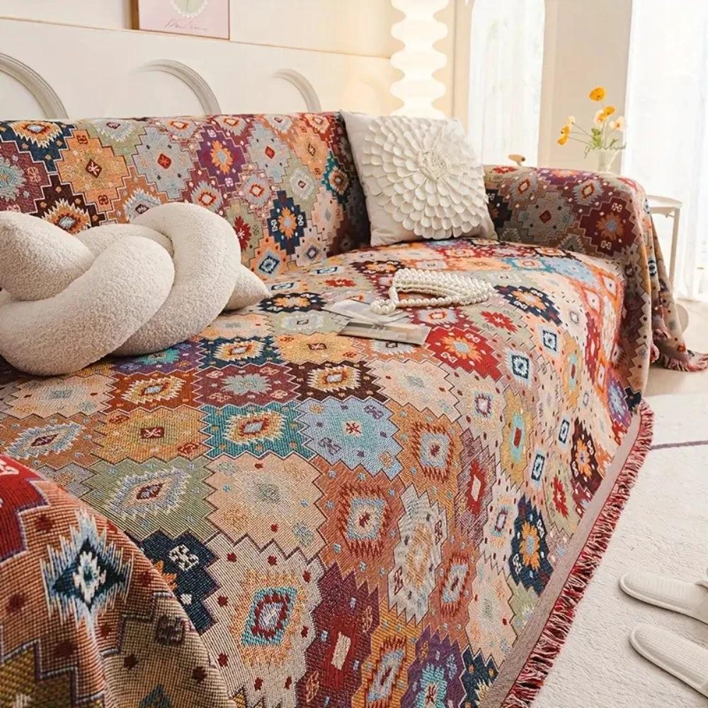 Jewel Vintage Mosaic Sofa Cover by Casa & Beyond