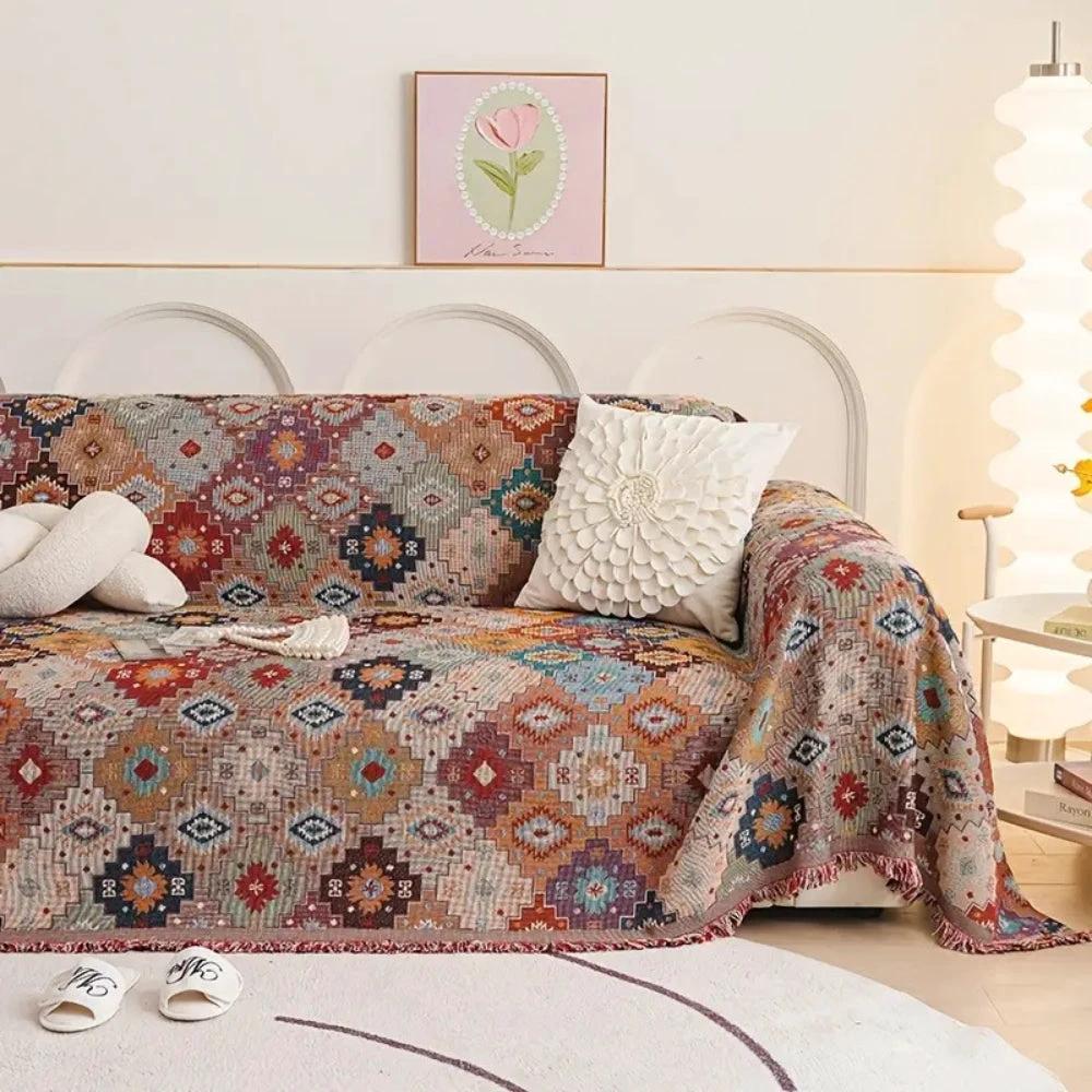 Jewel Vintage Mosaic Sofa Cover by Casa & Beyond