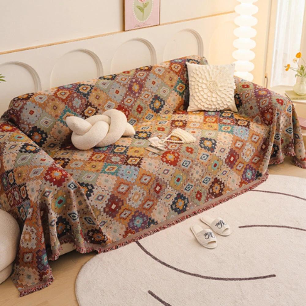 Jewel Vintage Mosaic Sofa Cover by Casa & Beyond