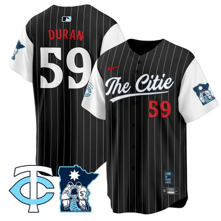 Jhoan Duran Jersey #59 Minnesota Twins 2025 City Connect Concept Stitched Black by My Store