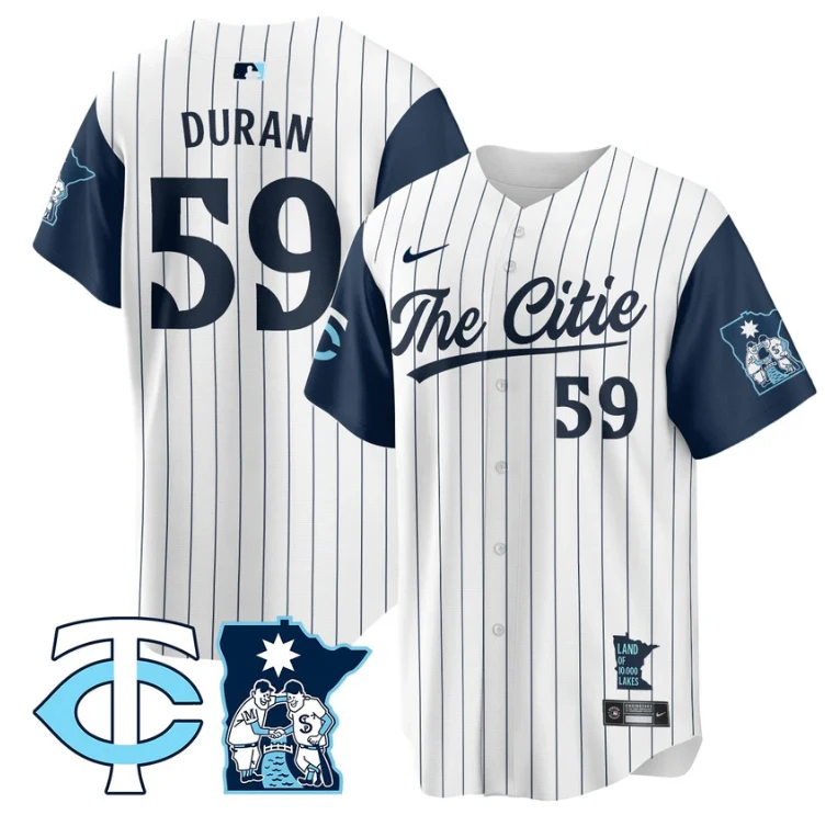 Jhoan Duran Jersey #59 Minnesota Twins 2025 City Connect Concept Stitched White by My Store