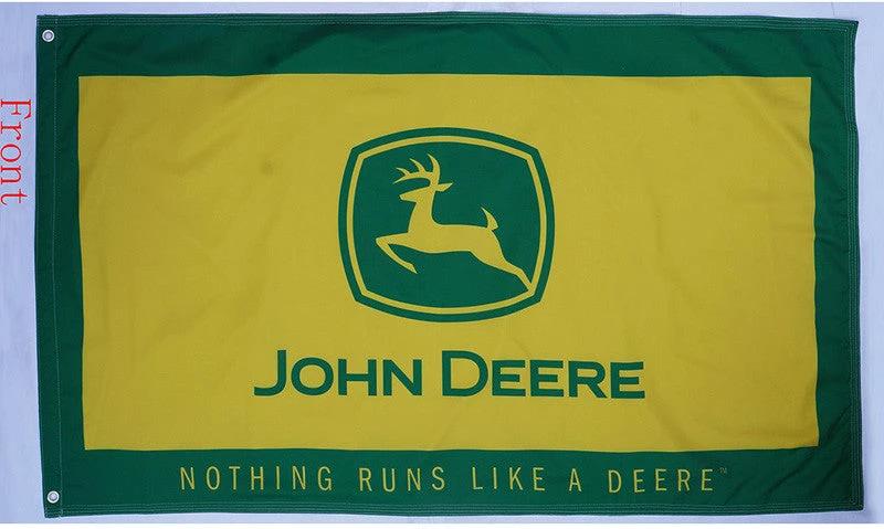 John Deere flag-3x5 FT-100% polyester-2 sided Banner by flagsshop