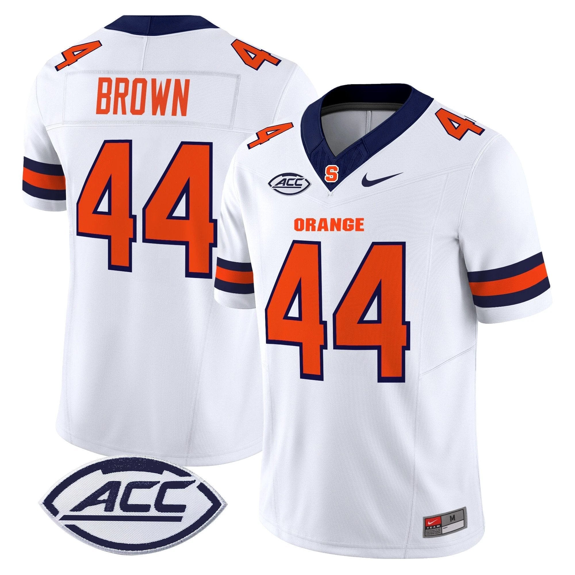 Jim Brown Jersey #44 Syracuse Orange 2025 Vapor Limited Stitched White by NCAA Football Jersey