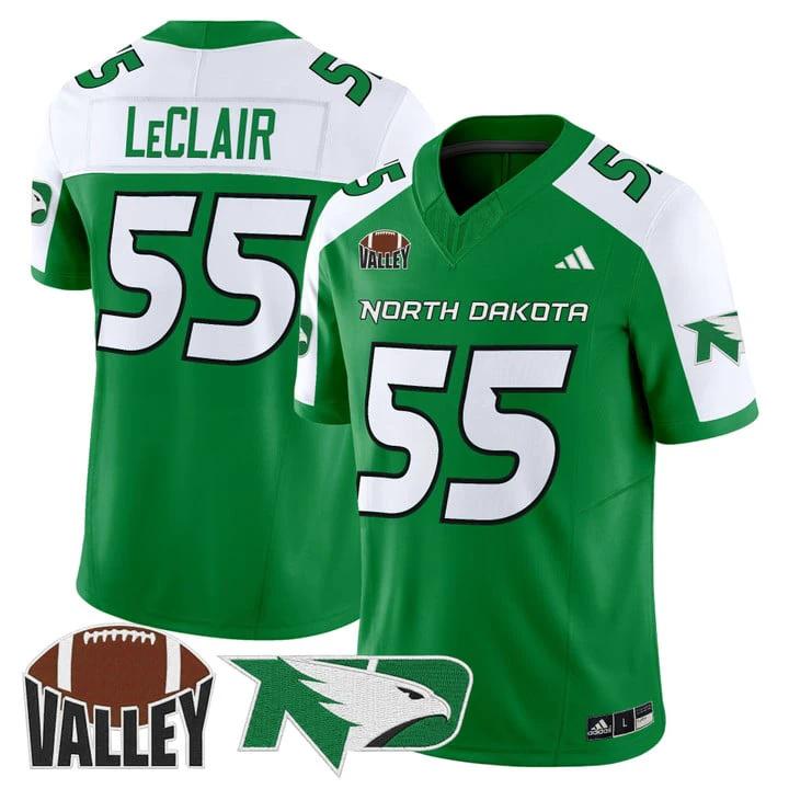 Jim LeClair Jersey #55 North Dakota Fighting Hawks 2025 Stitched by My Store NCAA Football Jerseys