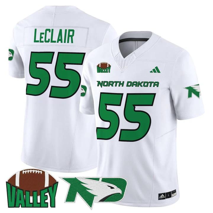 Jim LeClair Jersey #55 North Dakota Fighting Hawks 2025 Stitched by My Store NCAA Football Jerseys