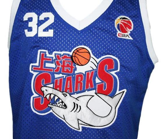 Jimmer Fredette Jersey #32 Shanghai Sharks Basketball Blue by My store basketball