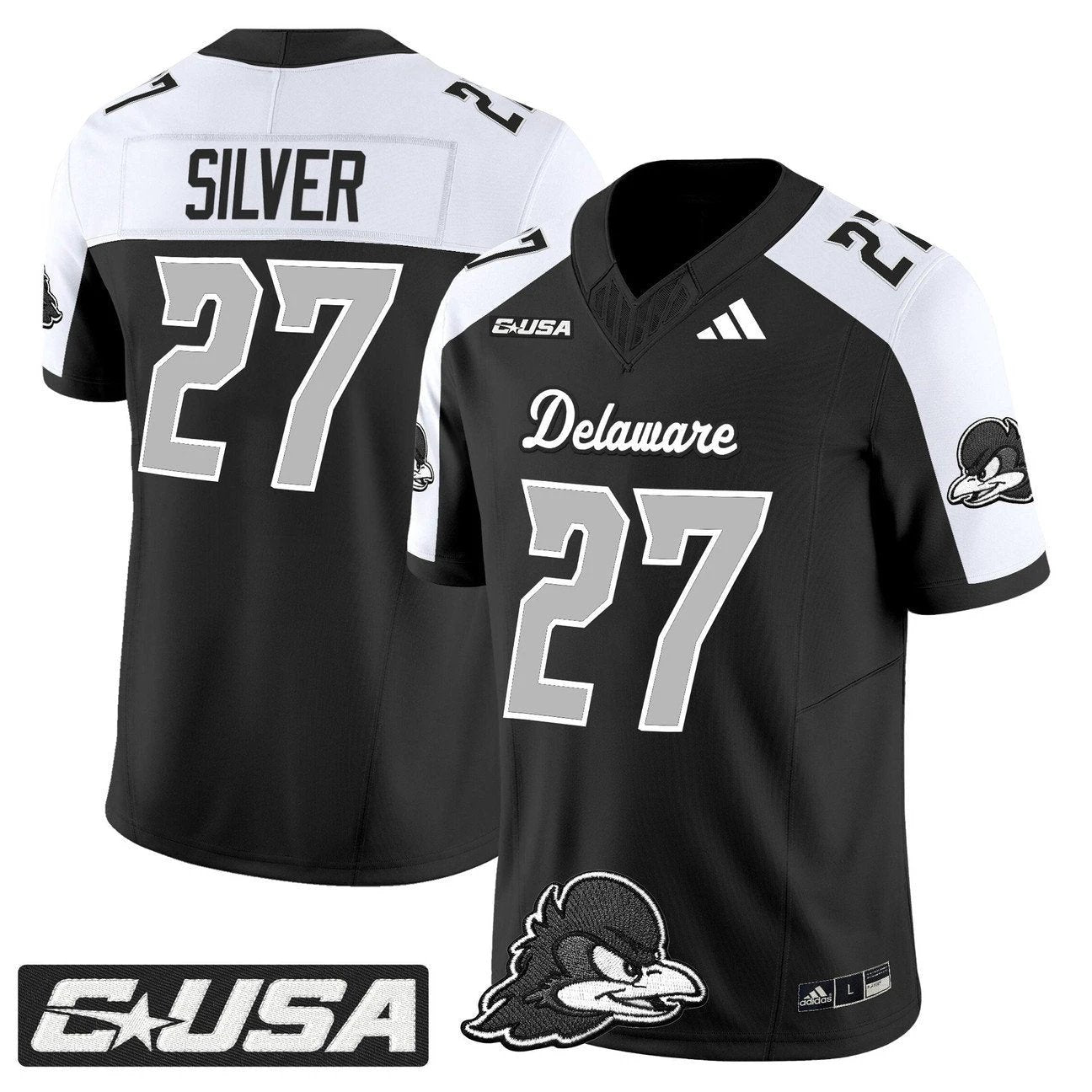 Jo Silver Jersey #27 Delaware Blue Hens 2025 Vapor Limited Stitched by My Store NCAA Football Jerseys