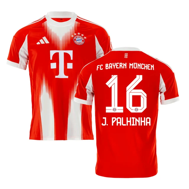 Joao Palhinha 16 Bayern Munich 2025-26 Home Jersey – Red by Soccer Jersey