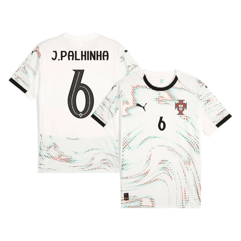 João Palhinha 6 Portugal National Team 2025-26 Away Men Jersey – White by Soccer Jersey