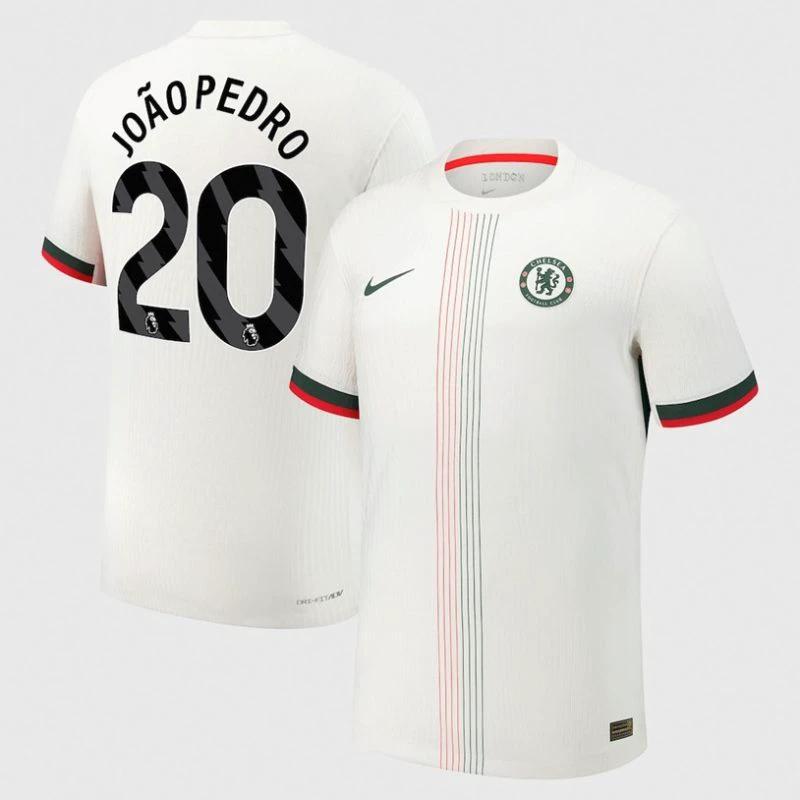 João Pedro 20 Chelsea 2025-26 Away Jersey – White by Soccer Jersey