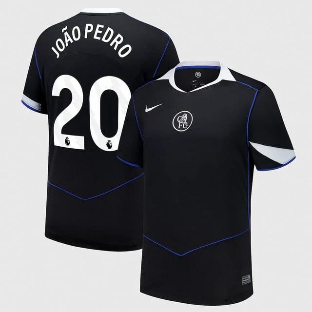 João Pedro 20 Chelsea 2025-26 Third Match Jersey – Black by Soccer Jersey