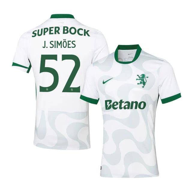 João Simões 52 Sporting CP 2025-26 Third Match Jersey – White by Soccer Jersey
