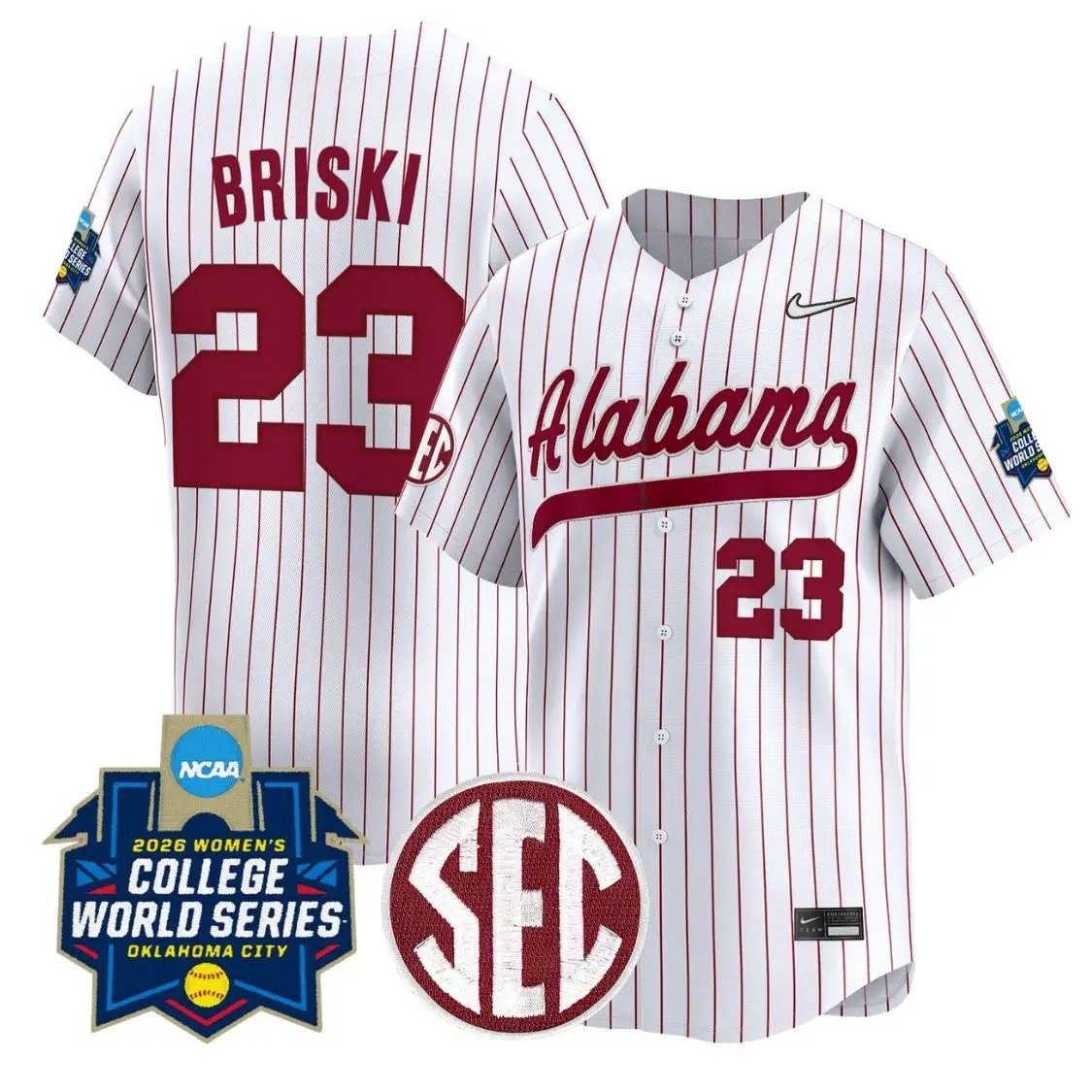 Jocelyn Briski Jersey #23 Alabama Softball 2026 World Series Stitched by My Store