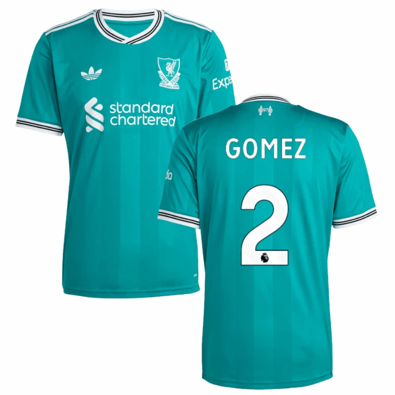 Joe Gomez 2 Liverpool 2025-26 Third Match Jersey – Aqua by Soccer Jersey