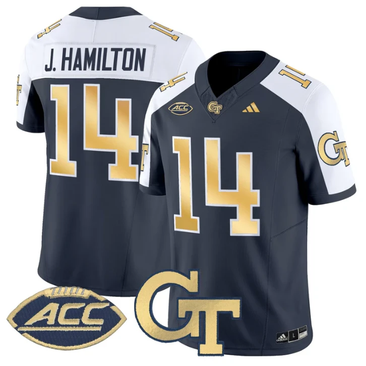 Joe Hamilton Jersey #14 Georgia Tech Yellow Jackets 2025 Stitched Navy Alternate by NCAA Football Jersey