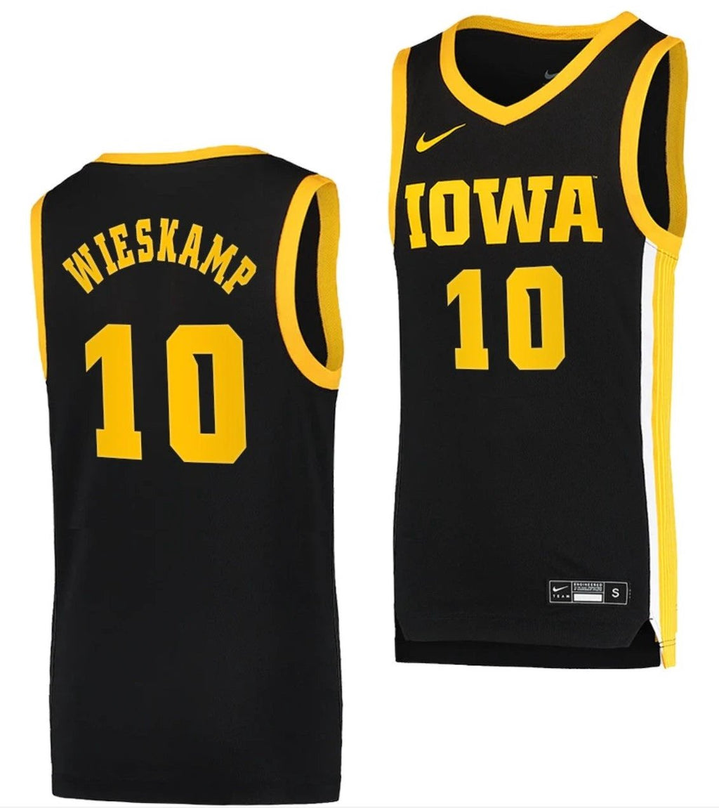 Joe Wieskamp Jersey Iowa Hawkeyes College Basketball Black Swingman #10 by My store basketball