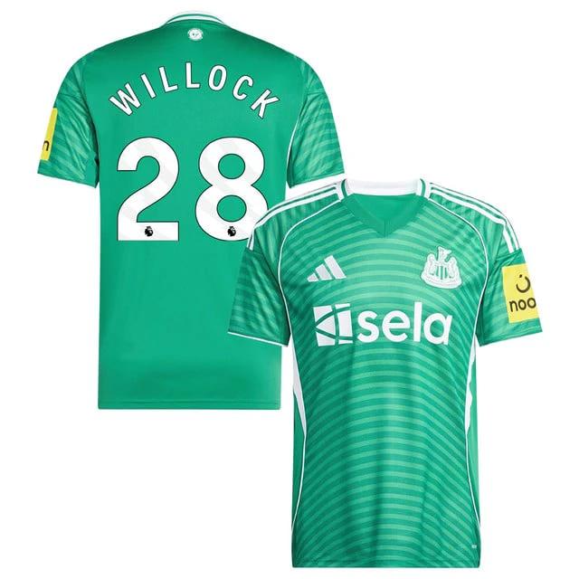 Joe Willock #28 Newcastle United 2025-26 Away Match Jersey – Green by Soccer Jersey