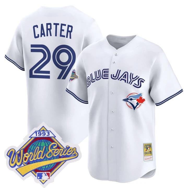 Joe Carter Jersey #29 Toronto Blue Jays 1993 World Series Throwback by My Store