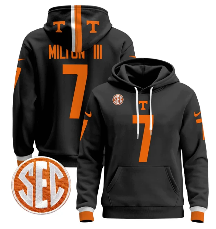 Joe Milton III Hoodie #7 Tennessee Volunteers Pullover Stitched by Hoodie Pullover