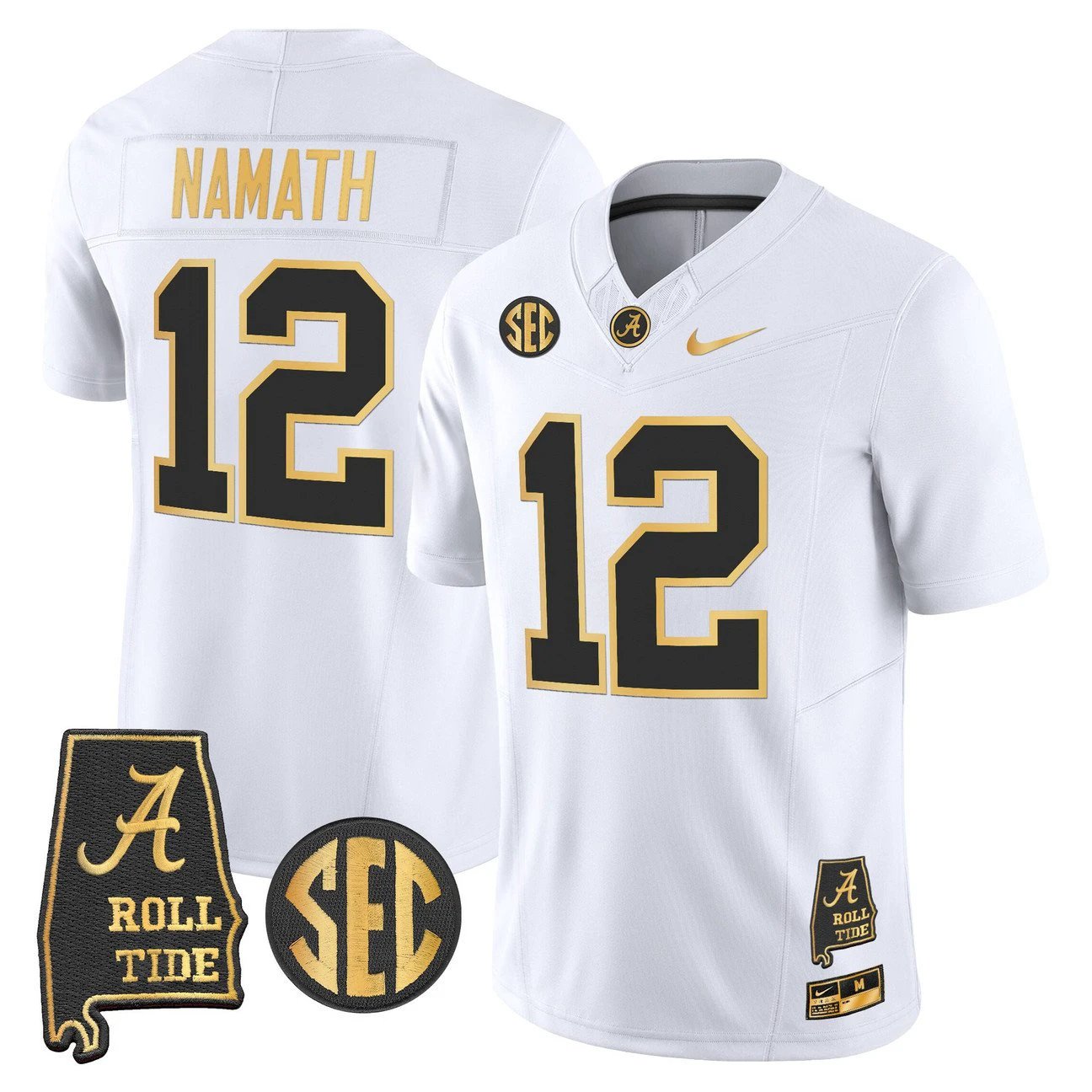 Joe Namath Jersey #12 Alabama Crimson Tide 2025 Vapor Stitched by My Store NCAA Football Jerseys