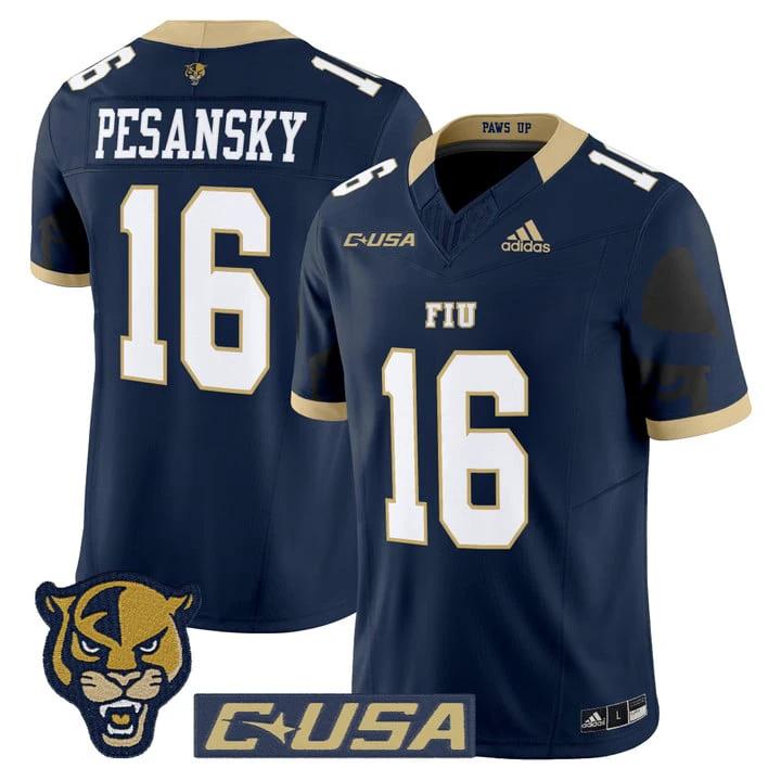 Joe Pesansky Jersey #16 Florida International Panthers 2025 Stitched by My Store NCAA Football Jerseys