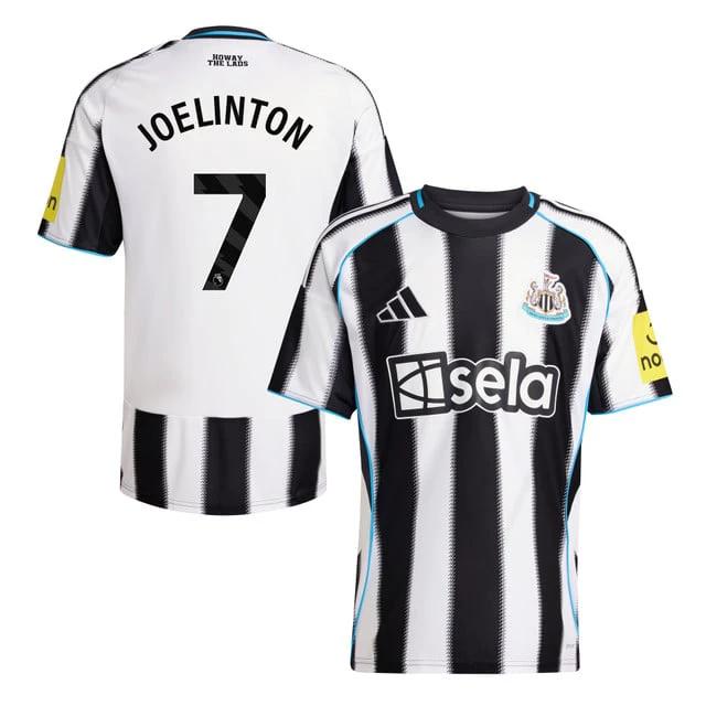 Joelinton #7 Newcastle United 2025-26 Home Match Jersey – White Black by Soccer Jersey