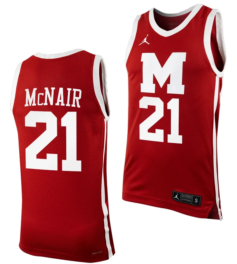 Joemel McNair Jersey #21 Morehouse College Tigers Replica Basketball Maroon by My store basketball