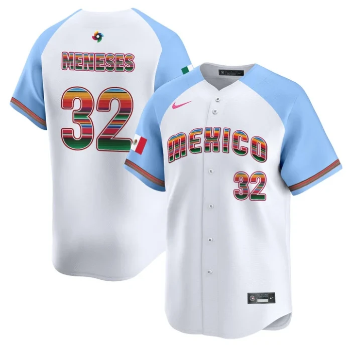 Joey Meneses Jersey #32 Team Mexico 2026 World Baseball Serape Edition Stitched by My Store