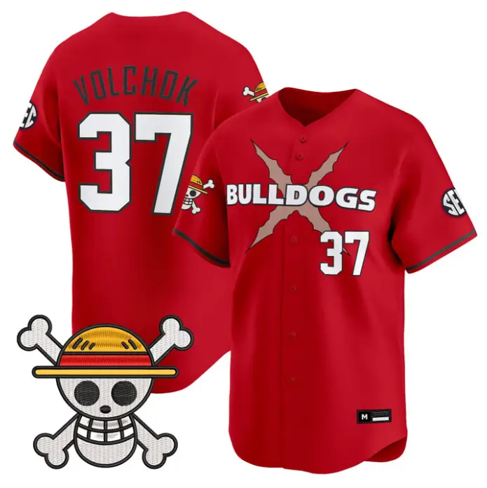 Joey Volchko Jersey #37 Georgia Bulldogs Baseball One Piece Premier Stitched by My Store