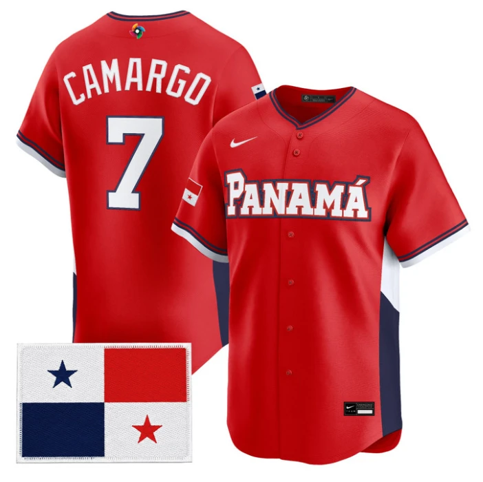 Johan Camargo Jersey #7 Team Panama 2026 World Baseball Classic Stitched by My Store