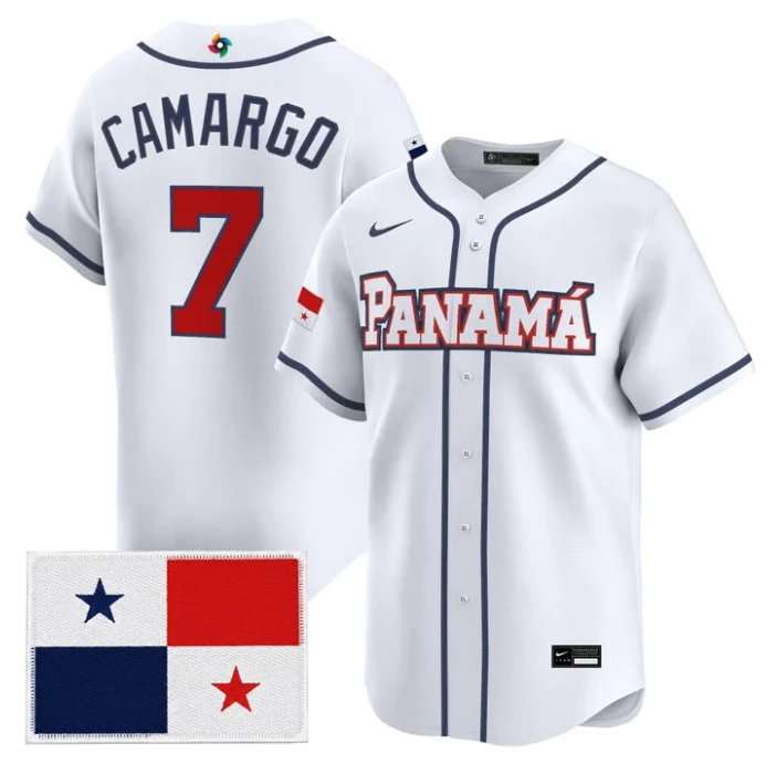 Johan Camargo Jersey #7 Team Panama 2026 World Baseball Classic Stitched by My Store