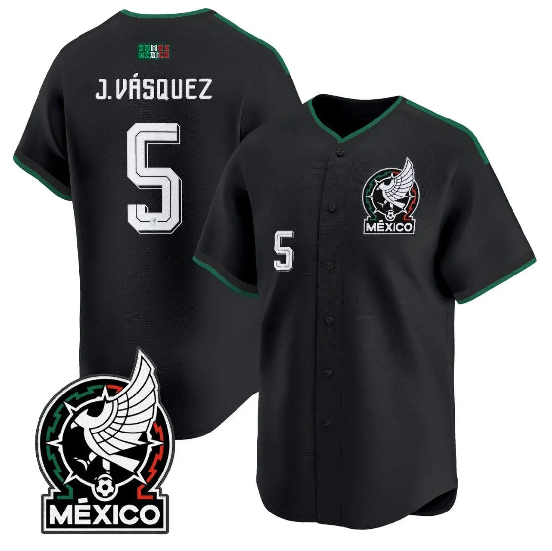 Johan Vásquez Jersey #5 Mexico 2026 National Team Vapor Baseball Stitched by My Store