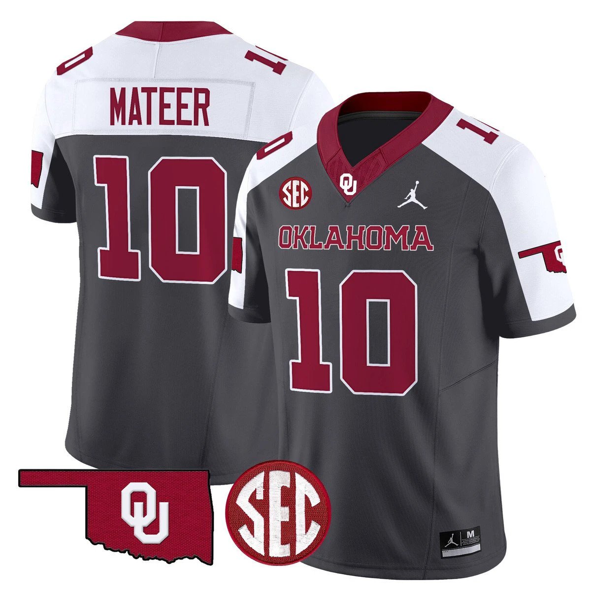 John Mateer Jersey #10 Oklahoma Sooners 2025 Vapor Limited Stitched Special by My Store NCAA Football Jerseys