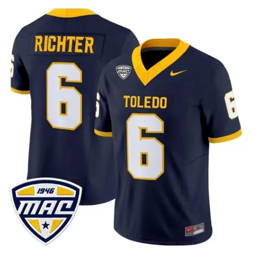 John Alan RichterJersey #6 Toledo Rockets 2026 Vapor Limited Stitched by My Store NCAA Football Jerseys