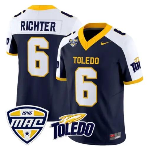 John Alan RichterJersey #6 Toledo Rockets 2026 Vapor Limited Stitched by My Store NCAA Football Jerseys