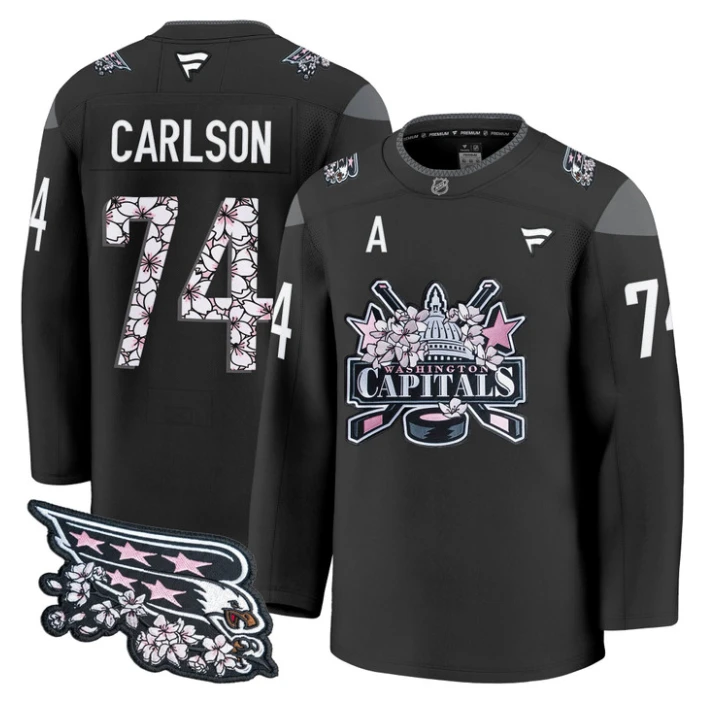 John Carlson Jersey #74 Washington Capitals 2026 Premium Stitched by Hockey David