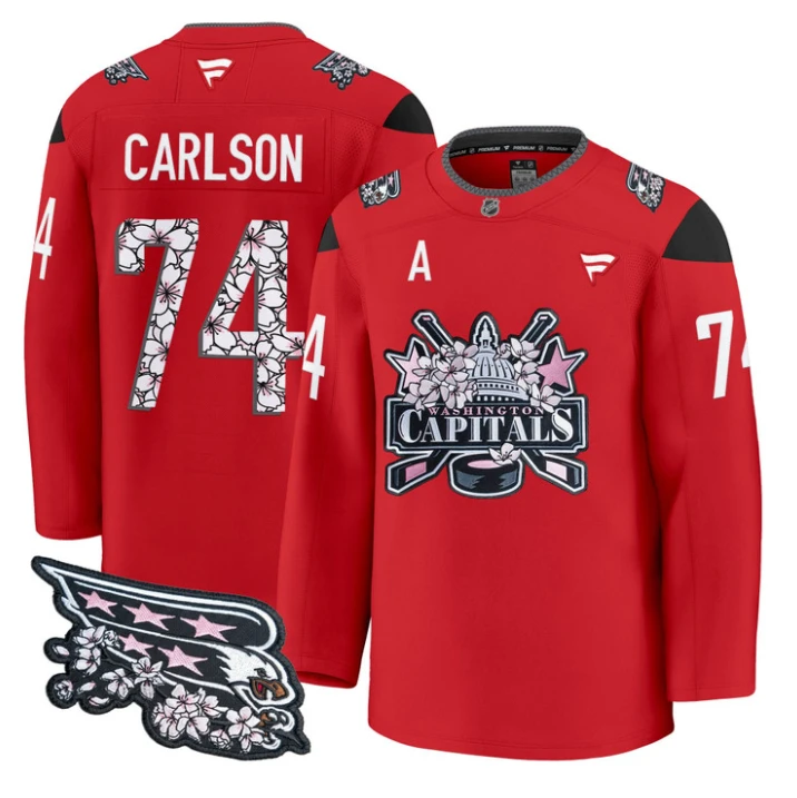 John Carlson Jersey #74 Washington Capitals 2026 Premium Stitched by Hockey David