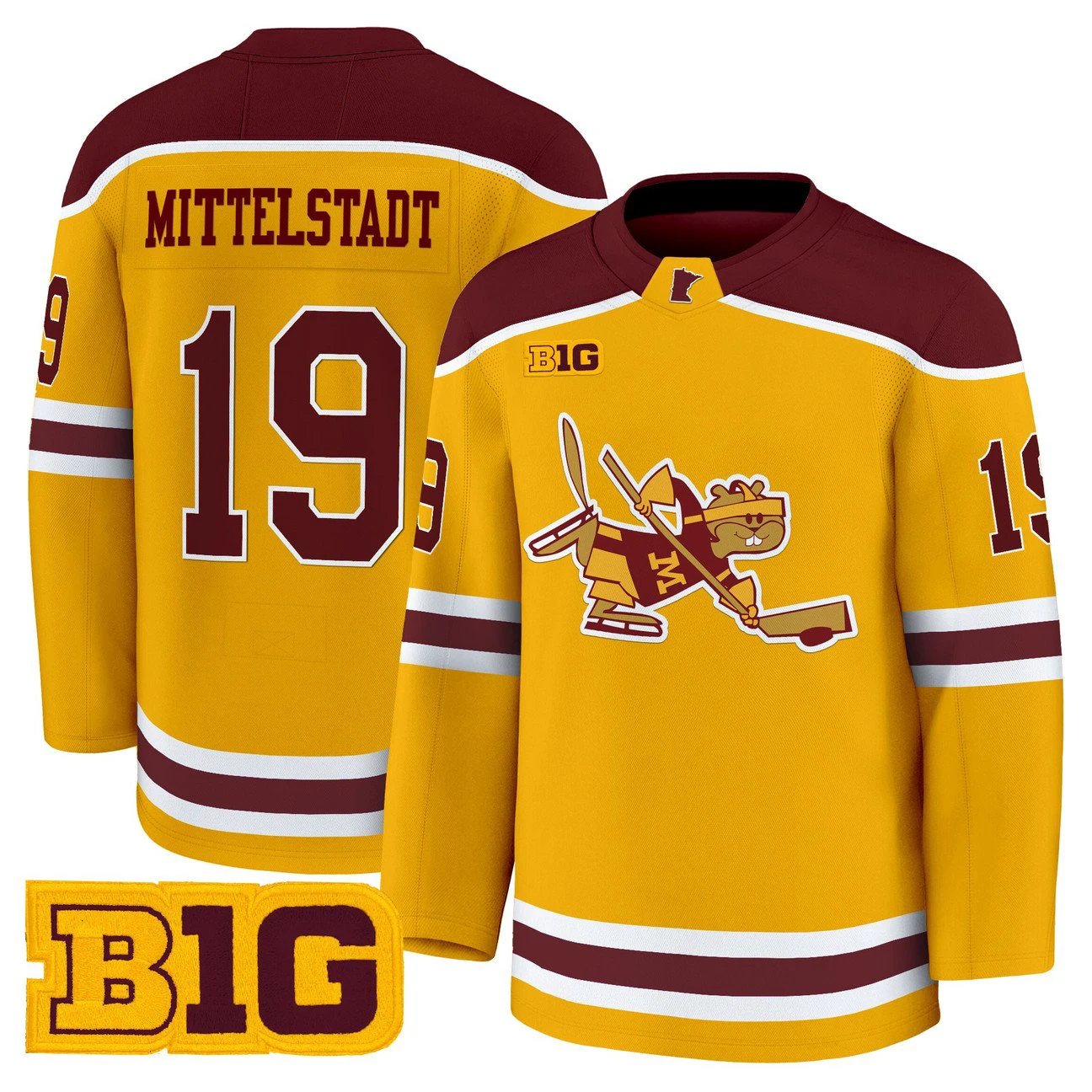 John Mittelstadt Jersey #19 Minnesota Golden Gophers 2025-26 Premium Stitched by Hockey David