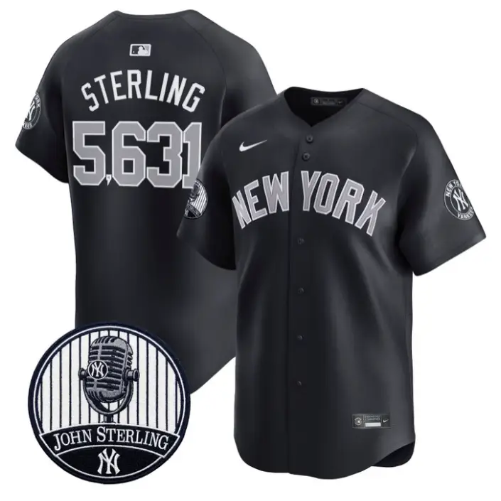 John Sterling Jersey #5613 Yankees John Sterling Voice Tribute Stitched by My Store