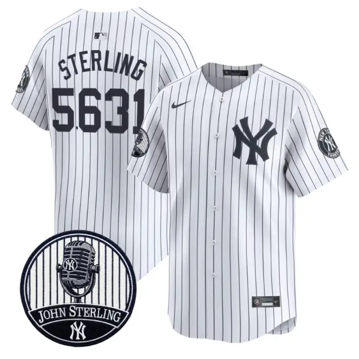 John Sterling Jersey #5613 Yankees John Sterling Voice Tribute Stitched by My Store