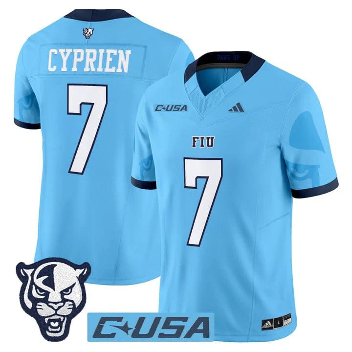 Johnathan Cyprien Jersey #7 Florida International Panthers 2025 Stitched by My Store NCAA Football Jerseys