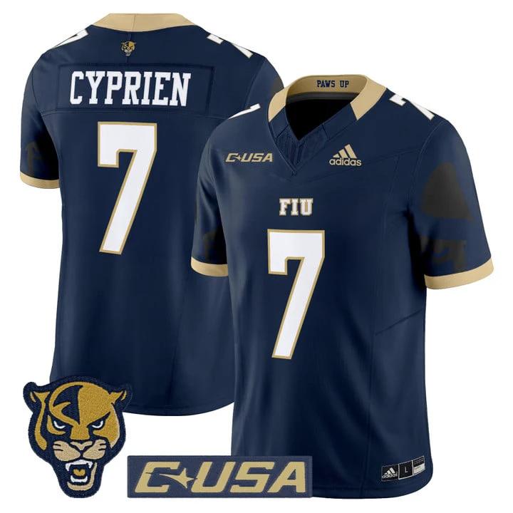 Johnathan Cyprien Jersey #7 Florida International Panthers 2025 Stitched by My Store NCAA Football Jerseys