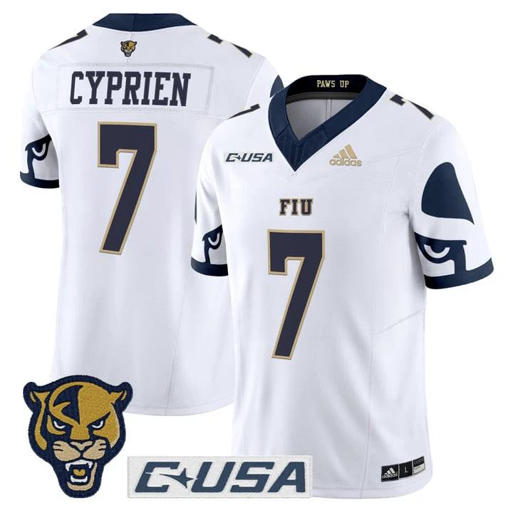 Johnathan Cyprien Jersey #7 Florida International Panthers 2025 Stitched by My Store NCAA Football Jerseys