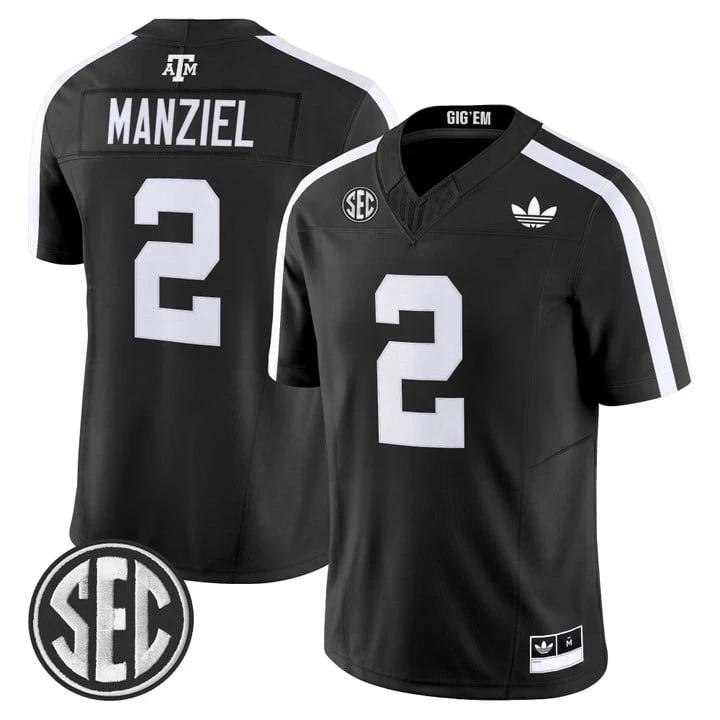 Johnny Manziel Jersey #2 Texas A&M Aggies 2025 Vapor V2 Stitched Black by NCAA Football Jersey