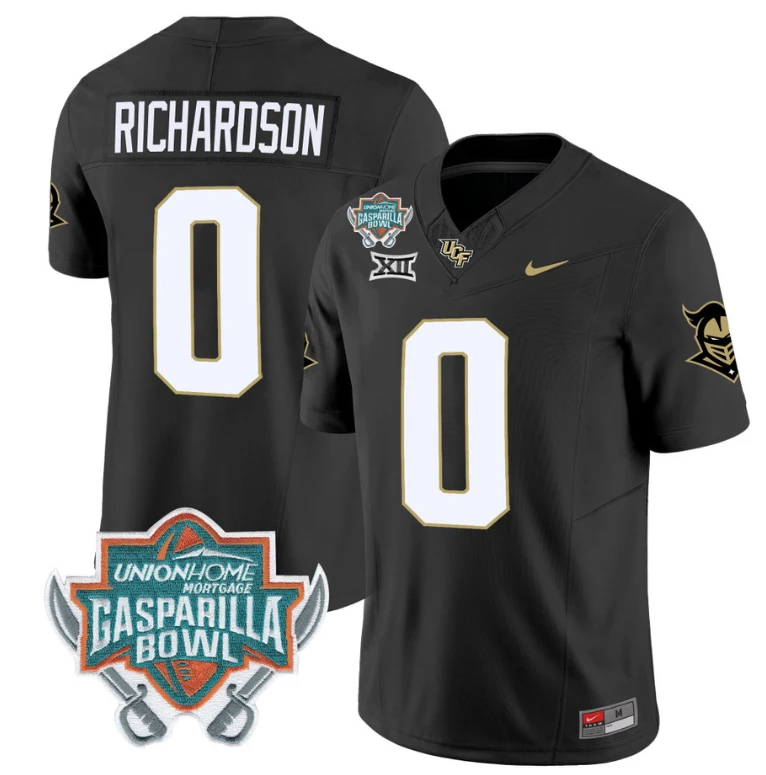 Johnny Richardson Jersey #0 UCF Knights Unionhome Patch Vapor Football Stitched Black by My Store