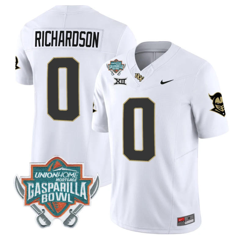 Johnny Richardson Jersey #0 UCF Knights Unionhome Patch Vapor Football Stitched White by My Store