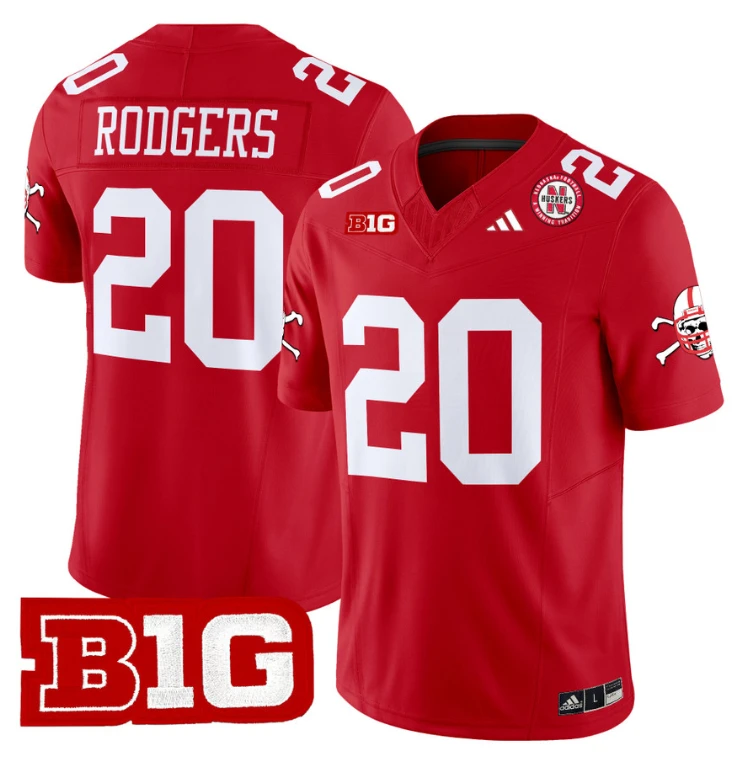 Johnny Rodgers Jersey #20 Nebraska Cornhuskers 2024 Vapor V2 Football Red by My Store
