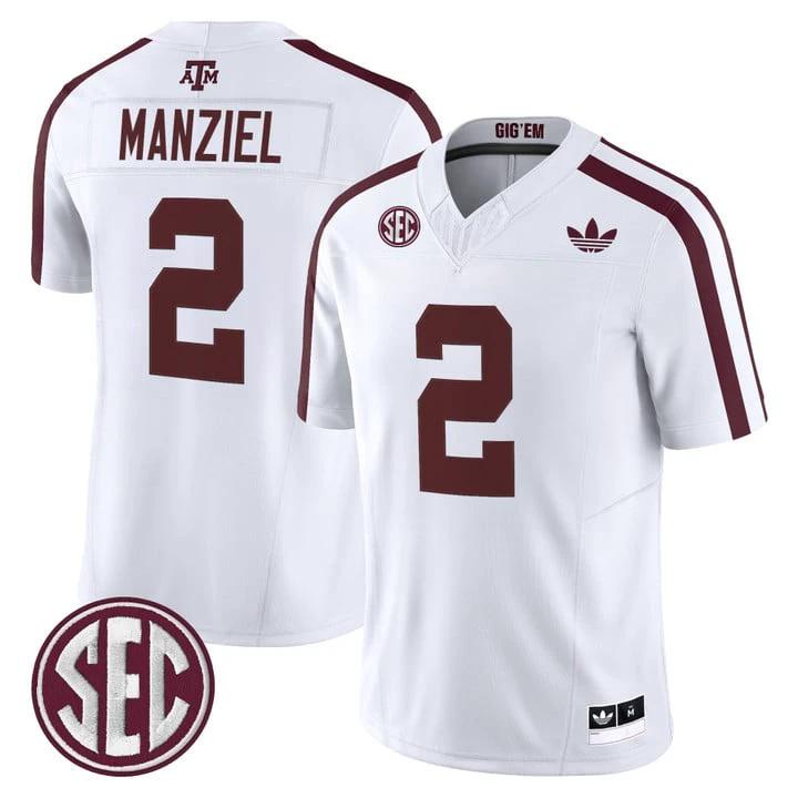Johnny Manziel Jersey #2 Texas A&M Aggies 2025 Vapor V2 Stitched by My Store NCAA Football Jerseys