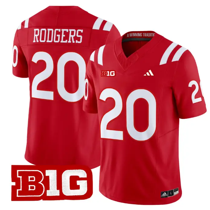 Johnny Rodgers Jersey #20 Nebraska Cornhuskers 2026 Vapor Stitched by My Store NCAA Football Jerseys